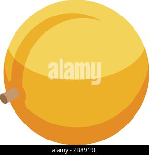 Whole apricot icon, isometric style Stock Vector