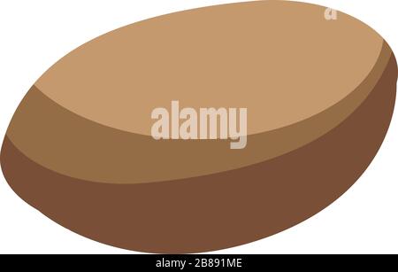 Apricot seed icon, isometric style Stock Vector
