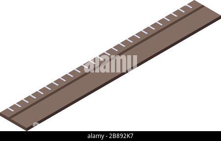 Architect ruler icon, isometric style Stock Vector