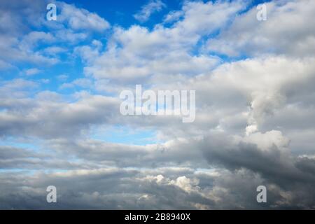 Dark clouds background. Dramatic cloudy sky. Stock Photo