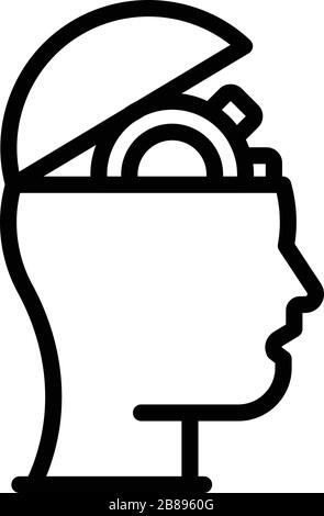 Working life skills icon, outline style Stock Vector