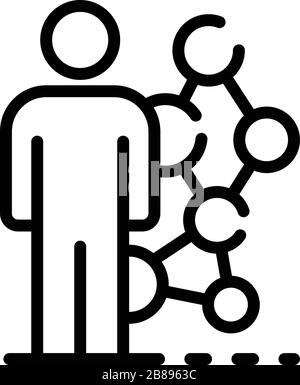 Life skill combination icon, outline style Stock Vector