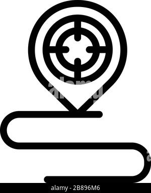 Gps eye thin line icon Stock Vector Image & Art - Alamy