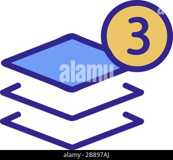 waterproof layer icon vector outline illustration Stock Vector