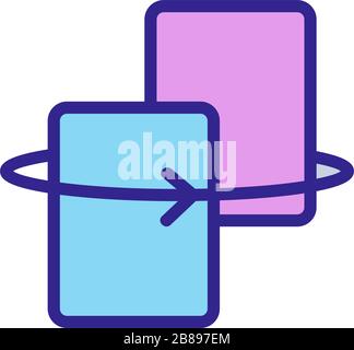 two layers icon vector outline illustration Stock Vector