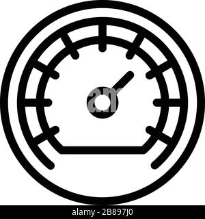 Barometer indicator icon, outline style Stock Vector