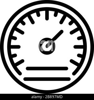 Weather barometer icon, outline style Stock Vector