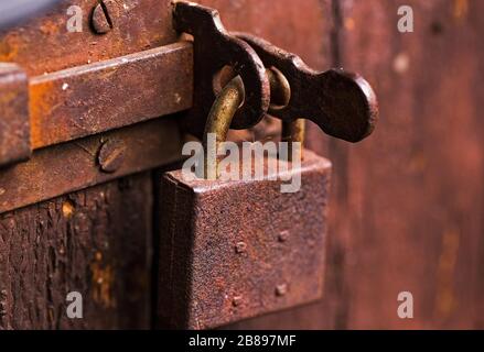 Windows, doors, locks, beautiful wood details or metal parts Stock Photo