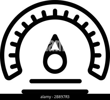 Barometer measurement icon, outline style Stock Vector
