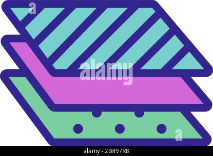 three different layers icon vector outline illustration Stock Vector ...