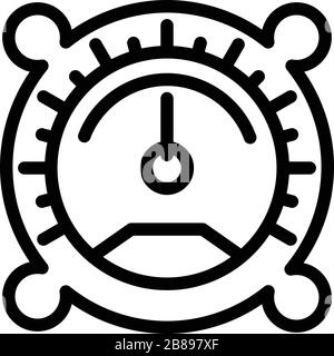 Barometer icon, outline style Stock Vector