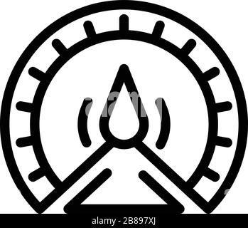 Barometer dashboard icon, outline style Stock Vector