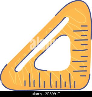 triangle ruler tools repair construction line and fill icon vector illustration Stock Vector