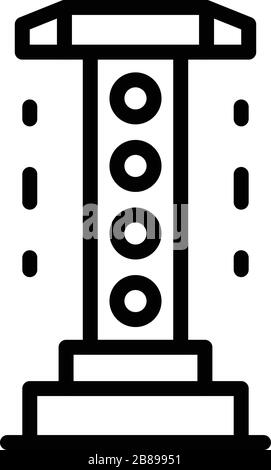 Jack lift icon, outline style Stock Vector