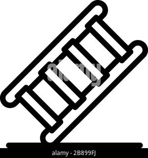 Wood ladder icon, outline style Stock Vector