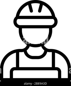 Tiler avatar icon, outline style Stock Vector