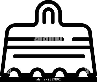 Tiler wave spatula icon, outline style Stock Vector