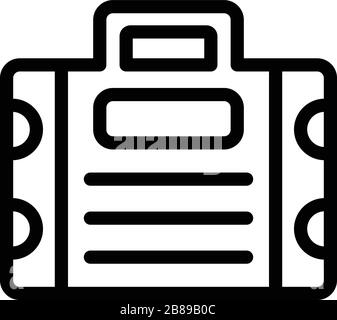 Tiler tool box icon, outline style Stock Vector