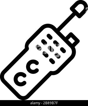 Walkie talkie antenna icon, outline style Stock Vector
