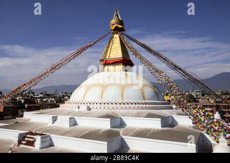 Boudhanath Stupa in Kathmandu, Nepal Stock Photo