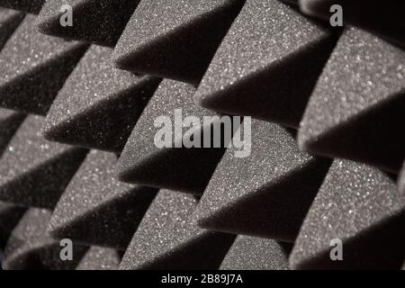 black studio graphite sound insulation, texture Stock Photo