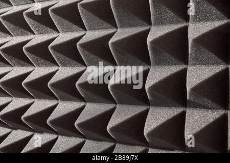 black studio graphite sound insulation, texture Stock Photo