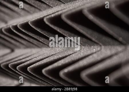 black studio graphite sound insulation, texture Stock Photo