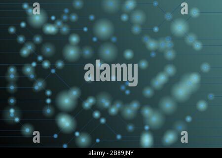 High tech vector illustration banner. Dark blue background and light. Stock Vector