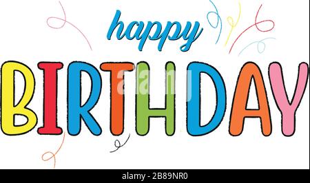 Happy Birthday typography vector design for greeting cards Stock Vector