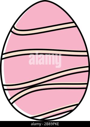 Decorated easter eggs icons Stock Vector