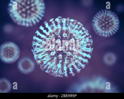 Virus, illustration Stock Photo