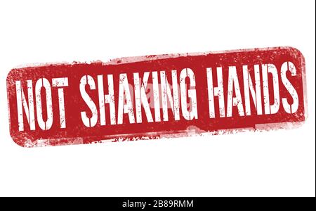 Not shaking hands sign or stamp, on white background, vector illustration Stock Vector