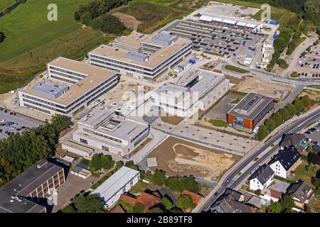 , Construction site of the University of Applied Sciences Hamm-Lippstadt in Lippstadt, 05.09.2013, aerial view, Germany, North Rhine-Westphalia, Lippstadt Stock Photo