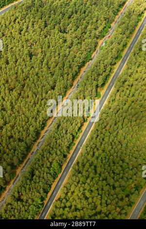 , The VW test track Ehra-Lessien, 24.05.2011, aerial view, Germany ...