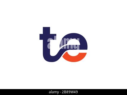 T E, TE Initial Letter Logo design vector template, Graphic Alphabet Symbol for Corporate Business Identity Stock Vector