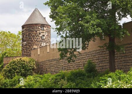 tower of the Gereons mill with medieval town wall, Germany, North Rhine-Westphalia, Rhineland, Cologne Stock Photo