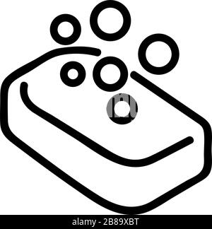 foam sponge icon vector outline illustration Stock Vector