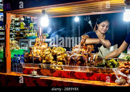 A Street Food Stall At Gianyar Night Market, Bali, Indonesia. Stock Photo