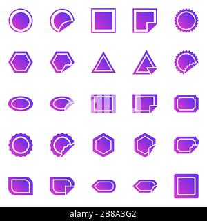 Label gradient icons on white background, stock vector Stock Vector