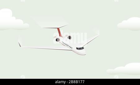The plane flies in the sky Stock Vector Image & Art - Alamy