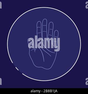 scanning palm logo and icon vector Isolated image Stock Vector