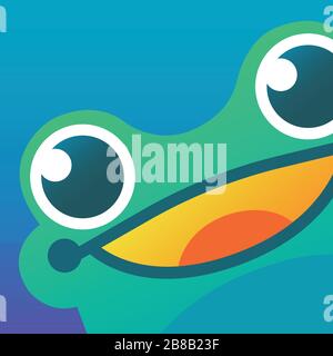 frog logo and icon vector Isolated image Stock Vector