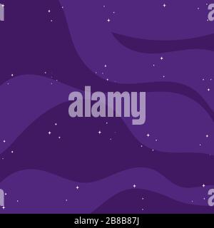 Space background. Outer space purple backdrop. Universe with stars. Vector illustration for any design. Stock Vector