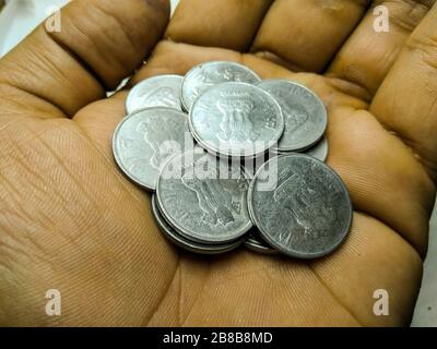 A picture of coins Stock Photo