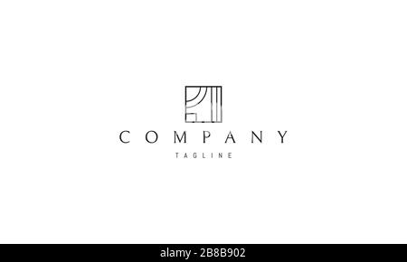 Vector logo on which the abstract image of the number one squared. Stock Vector