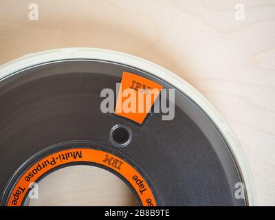 NEW YORK, USA - CIRCA MARCH 2020: IBM multipurpose data storage tape Stock Photo