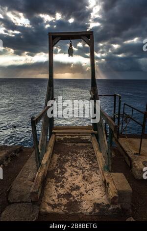 sunset at Southpoint in Hawaii USA Stock Photo