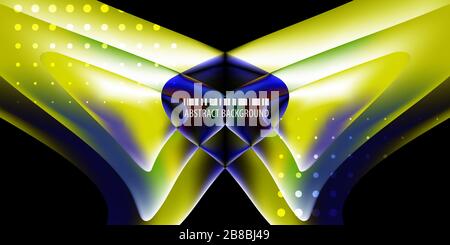 Abstract colorful background template with blended multiple geometric shapes Stock Vector