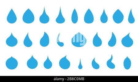 Drop icon set Stock Vector