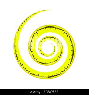 Hand Holding Roulette Construction Tool. Industrial Measure Tape Icon Isolated on White Background Stock Vector